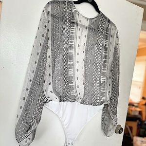 Very beautiful sheer tank top bodysuit